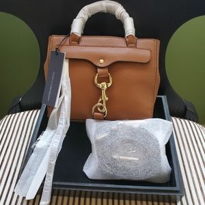 REBECCA MINKOFF  Brown Leather Crossbody Bag